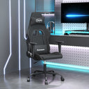 vidaXL Gaming Chair fabric black and cream
