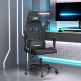 vidaXL Gamestoel stof zwart en crème
