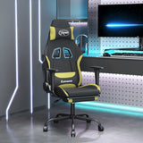 vidaXL Gamestoel stof zwart en crème