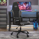 vidaXL Gamestoel artiste noir et bleu