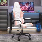 vidaXL Gamestoel kunstleer zwart en blauw