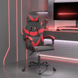 vidaXL Gamestoel kunstleer zwart en blauw