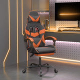 vidaXL Gamestoel kunstleer zwart en blauw
