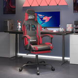 vidaXL Gamestoel kunstleer zwart en blauw