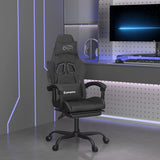 vidaXL Gamestoel kunstleer zwart en blauw