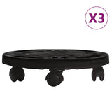 vidaXL Plantentrolleys met wielen 2 st 170 kg diameter 30 cm zwart