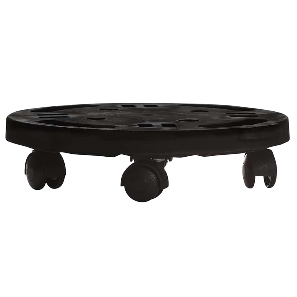 vidaXL Plantentrolleys met wielen 2 st 170 kg diameter 30 cm zwart
