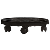 vidaXL Plantentrolleys met wielen 2 st 170 kg diameter 30 cm zwart