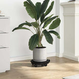 vidaXL Plantentrolleys met wielen 2 st 170 kg diameter 30 cm zwart