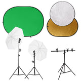 vidaXL Fotostudioset met verlichtingsset en achtergrondscherm