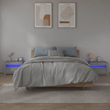 vidaXL Nachtkastjes 2 st LED 60x35x40 cm wit