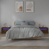 vidaXL Nachtkastjes 2 st LED 60x35x40 cm wit