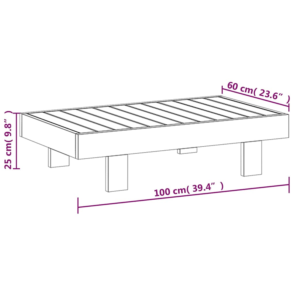 vidaXL 4-delige Loungeset met kussens massief acaciahout grijs