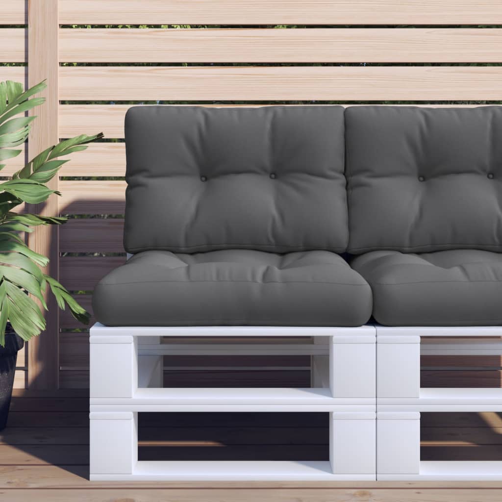 vidaXL Pallet Cushions 2 pcs Fabric Anthracite
