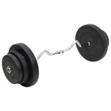 vidaXL Halter gebogen met gewichten 60 kg