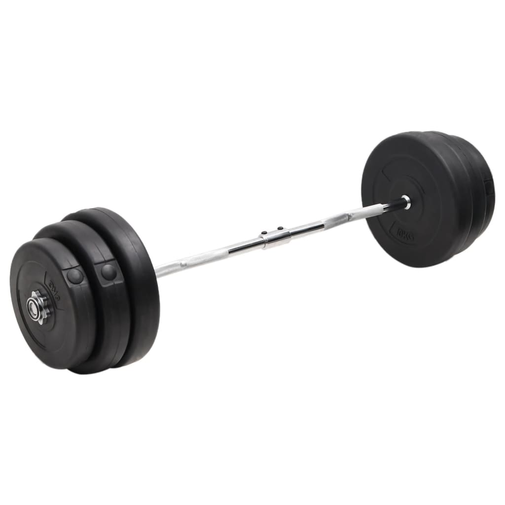vidaXL Halter gebogen met gewichten 60 kg