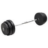 vidaXL Halter gebogen met gewichten 60 kg