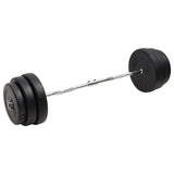 vidaXL Halter gebogen met gewichten 60 kg