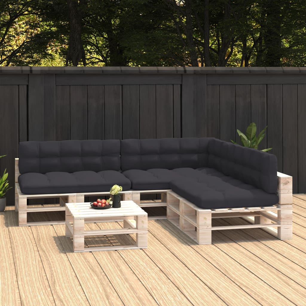 vidaXL Pallet Sofa Cushions 7 pcs anthracite