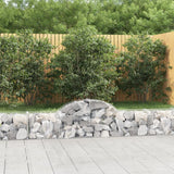 vidaXL Gabion Curved 200x30x40/60 cm Galvanized Iron