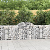 vidaXL Gabion Curved 200x30x40/60 cm Galvanized Iron