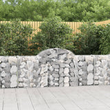 vidaXL Schanskorven 2 st gewelfd 200x30x40/60 cm gegalvaniseerd ijzer