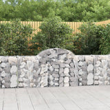 vidaXL Schanskorven 2 st gewelfd 200x30x40/60 cm gegalvaniseerd ijzer