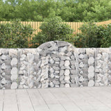 vidaXL Schanskorven 2 st gewelfd 200x30x40/60 cm gegalvaniseerd ijzer
