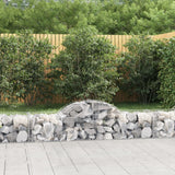 vidaXL Gabion Curved 200x30x40/60 cm Galvanized Iron