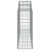 vidaXL Schanskorven 2 st gewelfd 200x30x40/60 cm gegalvaniseerd ijzer