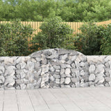 vidaXL Schanskorven 2 st gewelfd 200x30x40/60 cm gegalvaniseerd ijzer
