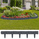 vidaXL Gazonranden 41 st aspect acier 10 m tissu d'art