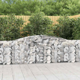 vidaXL Schanskorven 2 st gewelfd 200x30x40/60 cm gegalvaniseerd ijzer
