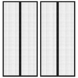 vidaXL Insectendeurgordijnen 2 st magnetisch 200x80 cm zwart