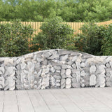 vidaXL Schanskorven 2 st gewelfd 200x30x40/60 cm gegalvaniseerd ijzer