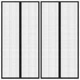 vidaXL Insectendeurgordijnen 2 st magnetisch 200x80 cm zwart