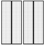 vidaXL Insectendeurgordijnen 2 st magnetisch 200x80 cm zwart
