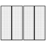 vidaXL Insectendeurgordijnen 2 st magnetisch 200x80 cm zwart