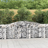 vidaXL Schanskorven 2 st gewelfd 200x30x40/60 cm gegalvaniseerd ijzer