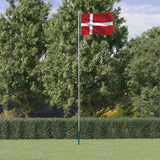 vidaXL Sectional Flagpole 6.08 m Aluminium Silver