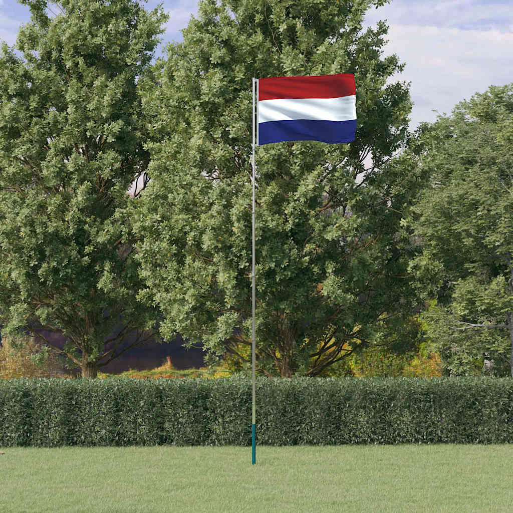 vidaXL Sectional Flagpole 6.08 m Aluminium Silver