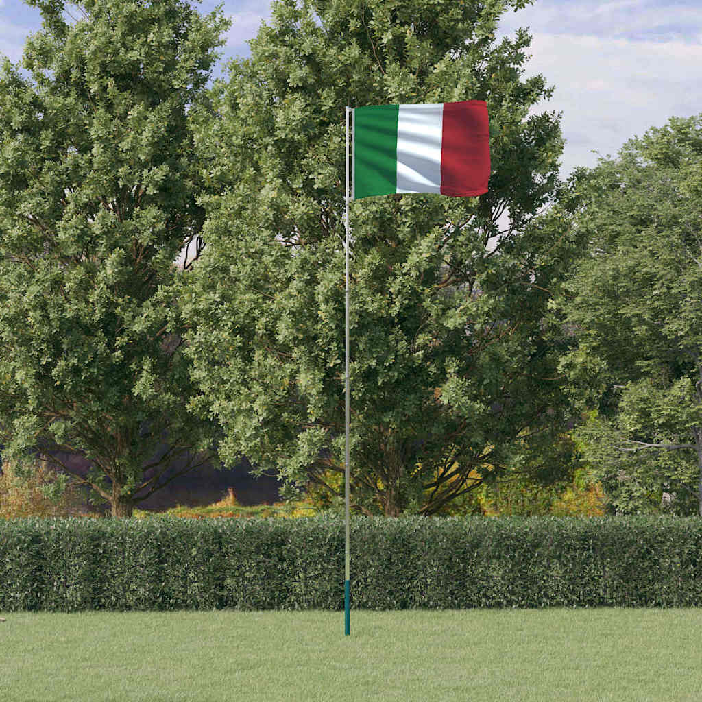 vidaXL Sectional Flagpole 6.08 m Aluminium Silver