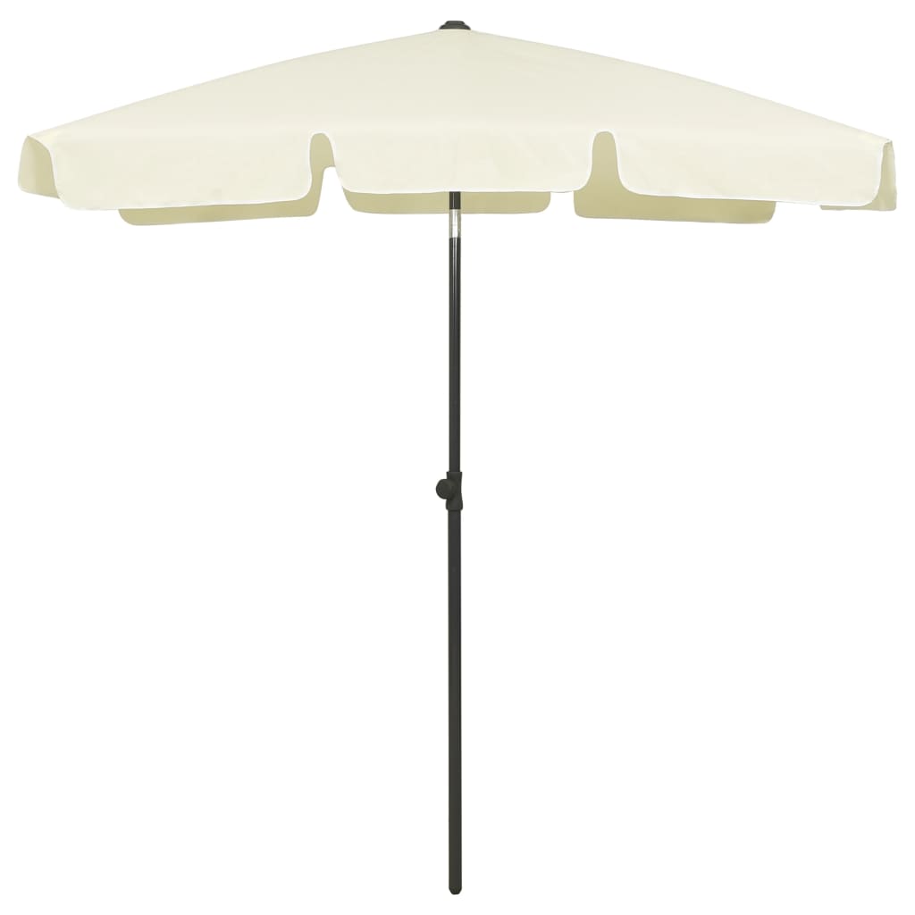 vidaXL Strandparasol 180x120 cm zandgeel
