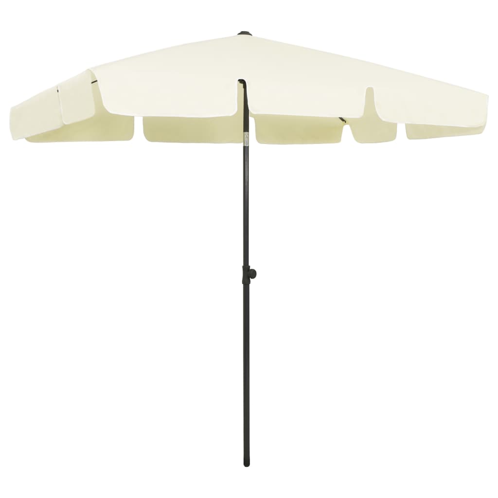 vidaXL Strandparasol 180x120 cm zandgeel