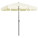 vidaXL Strandparasol 180x120 cm zandgeel