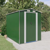 vidaXL Tuinschuur 192x191x223 cm gegalvaniseerd staal groen