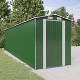 vidaXL Tuinschuur 192x191x223 cm gegalvaniseerd staal groen