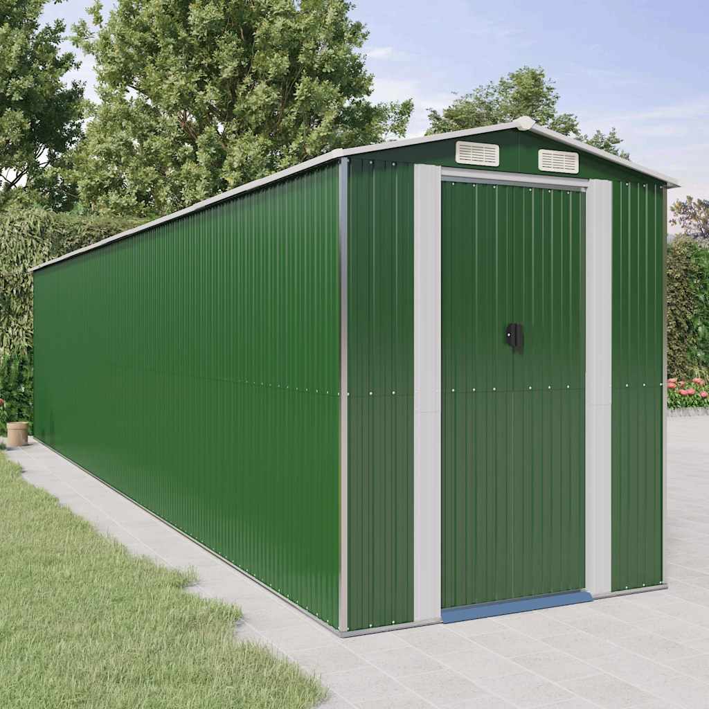 vidaXL Tuinschuur 192x191x223 cm gegalvaniseerd staal groen