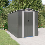 vidaXL Tuinschuur 192x191x223 cm gegalvaniseerd staal lichtgrijs
