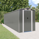 vidaXL Tuinschuur 192x191x223 cm gegalvaniseerd staal lichtgrijs